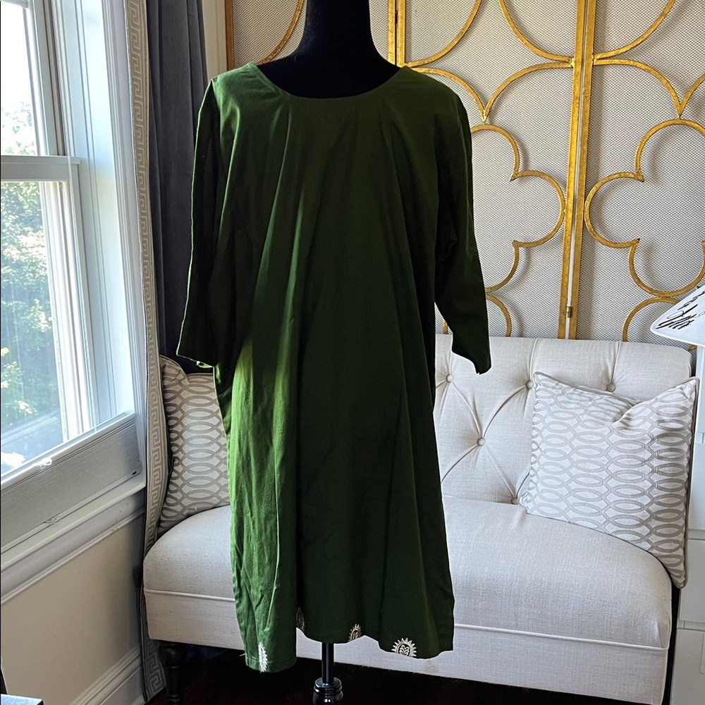 Green Floral Midi Dress - Picture 4 of 4